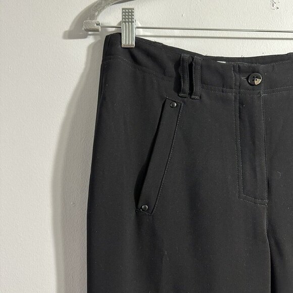 Jamie Sadock Black Golf Women's Mid-Rise Flat-Front Wide Leg Pants Pockets Sz 2‎ - Picture 4 of 7